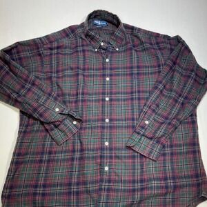Ralph Lauren Blake Plaid Flannel Button Down Long Sleeve Shirt XL
